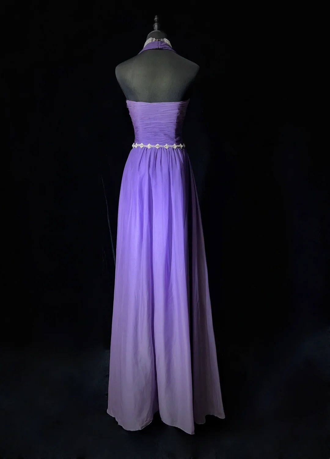 Elegant Prom Dress Halter Gradient Pleated Evening Dress Gala Dress Party Dress   D2910