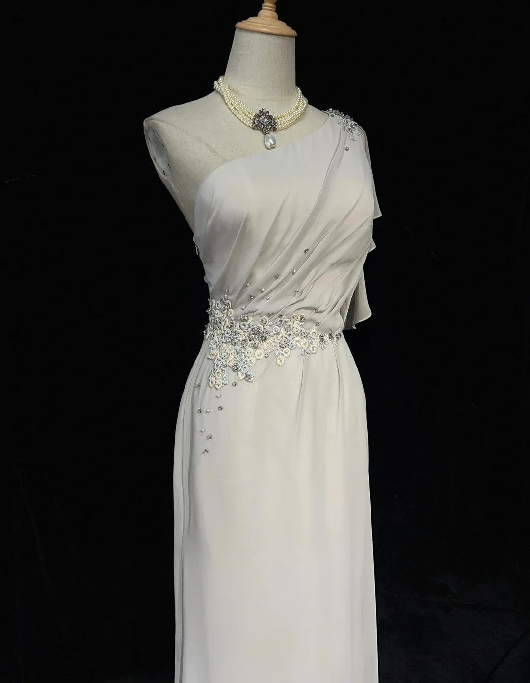 Elegant Prom Dress One Shoulder Pleated Gala Dress Evening Dress   D2912