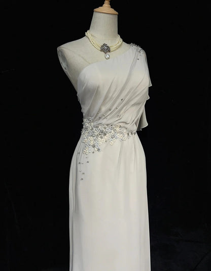 Elegant Prom Dress One Shoulder Pleated Gala Dress Evening Dress   D2912