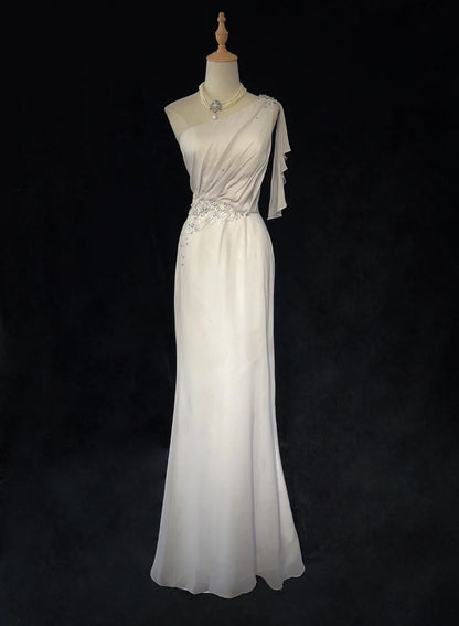 Elegant Prom Dress One Shoulder Pleated Gala Dress Evening Dress   D2912
