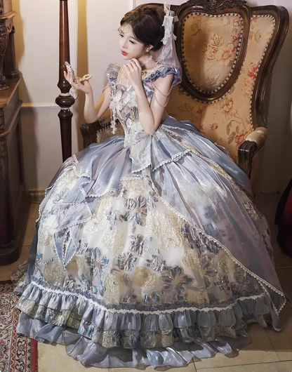 Gorgeous Prom Dress Off Shoulder Pleated Ball Gown Birthday Party Dress Evening Dress 16th Dress  D2926