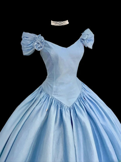 Beauty Prom Dress V-neck Pleated Ball Gown Sweet 16 Dress Evening Dress       D2836