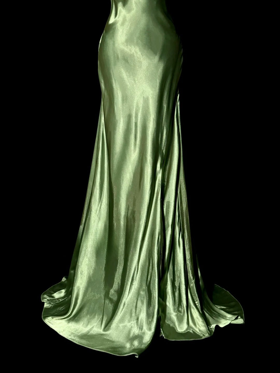 Gorgeous Prom Dress Green Spaghetti Straps Backless Pleated  Evening Dress Gala Dress Party Dress   D2945
