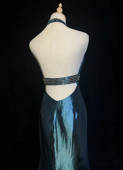 Elegant Prom Dress Halter Long Mermaid Evening Dresses Gala Dress Party Dress D2986