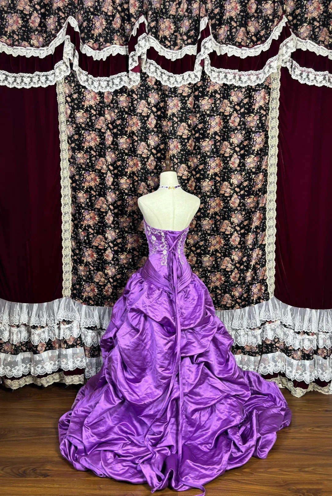 Gorgeous Prom Dress Purple Strapless Pleated Evening Dress Gala Dress    D3016