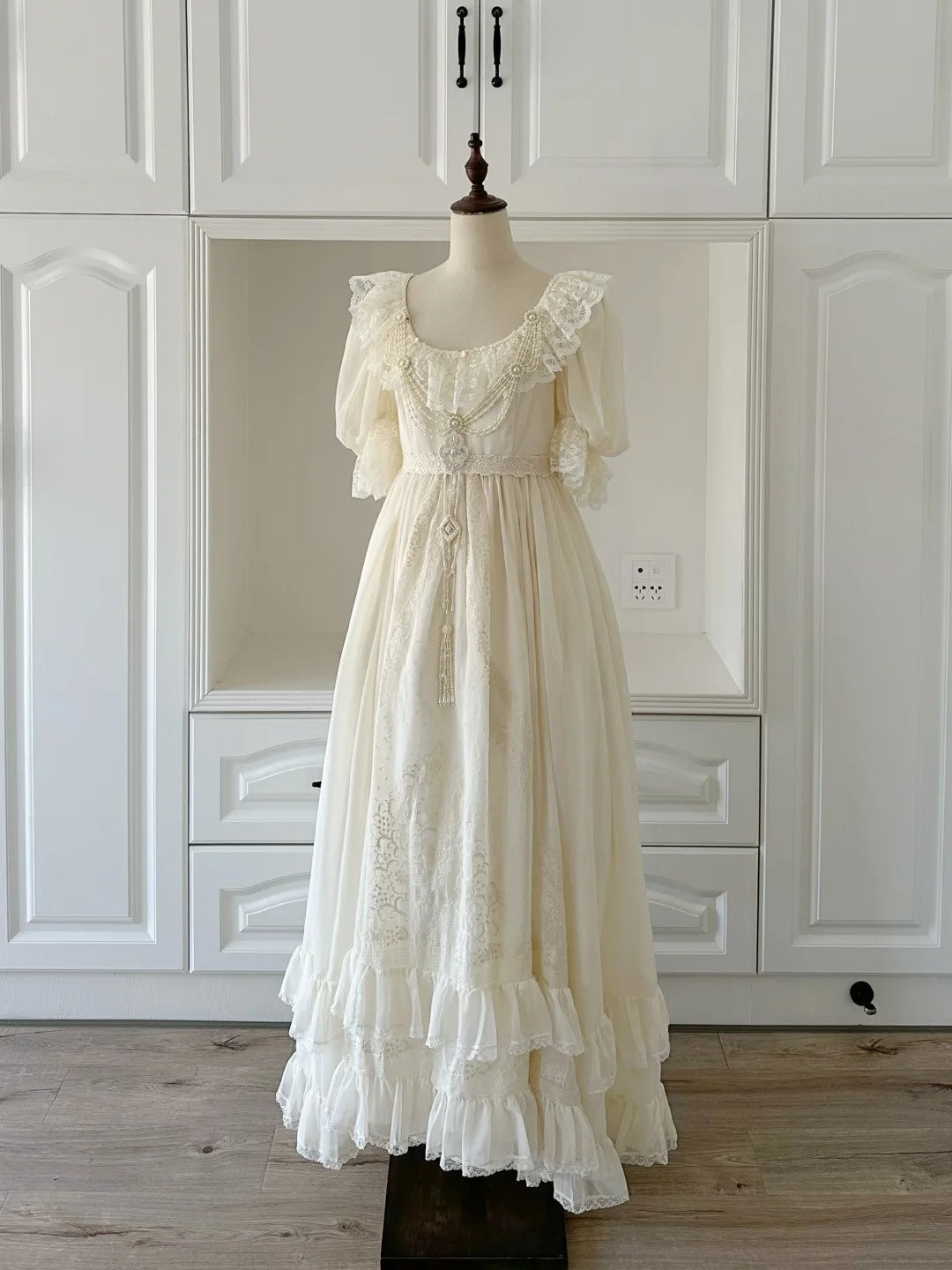 Elegant Prom Dress Crew Neck Pleated Evening Dress Birthday Party Dress Gala Dress    D3022