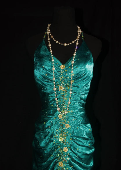 Gorgeous Prom Dress Halter Pleated Evening Dresses Gala Dress D3041