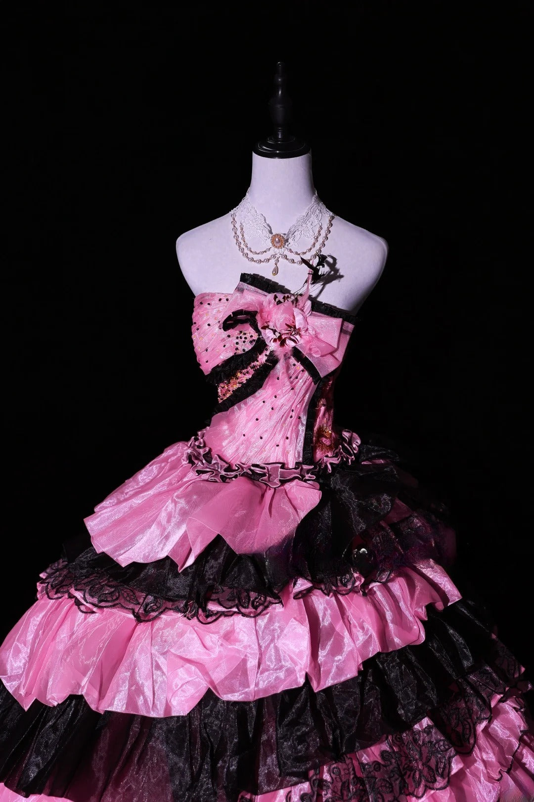 Stunning Prom Dress Strapless Pleated Tiered Ball Gown Evening Dress Sweet 16 Dress      D3054