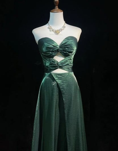 Stunning Prom Dress Dark Green A Line Sweetheart Evening Dress Gala Dress     D3095