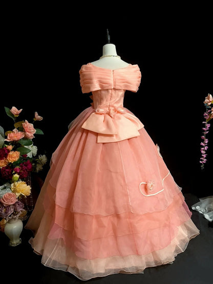 Beauty Prom Dress Off Shoulder Pleated Evening Dress Sweet 16 Dress Ball Gown   D3112