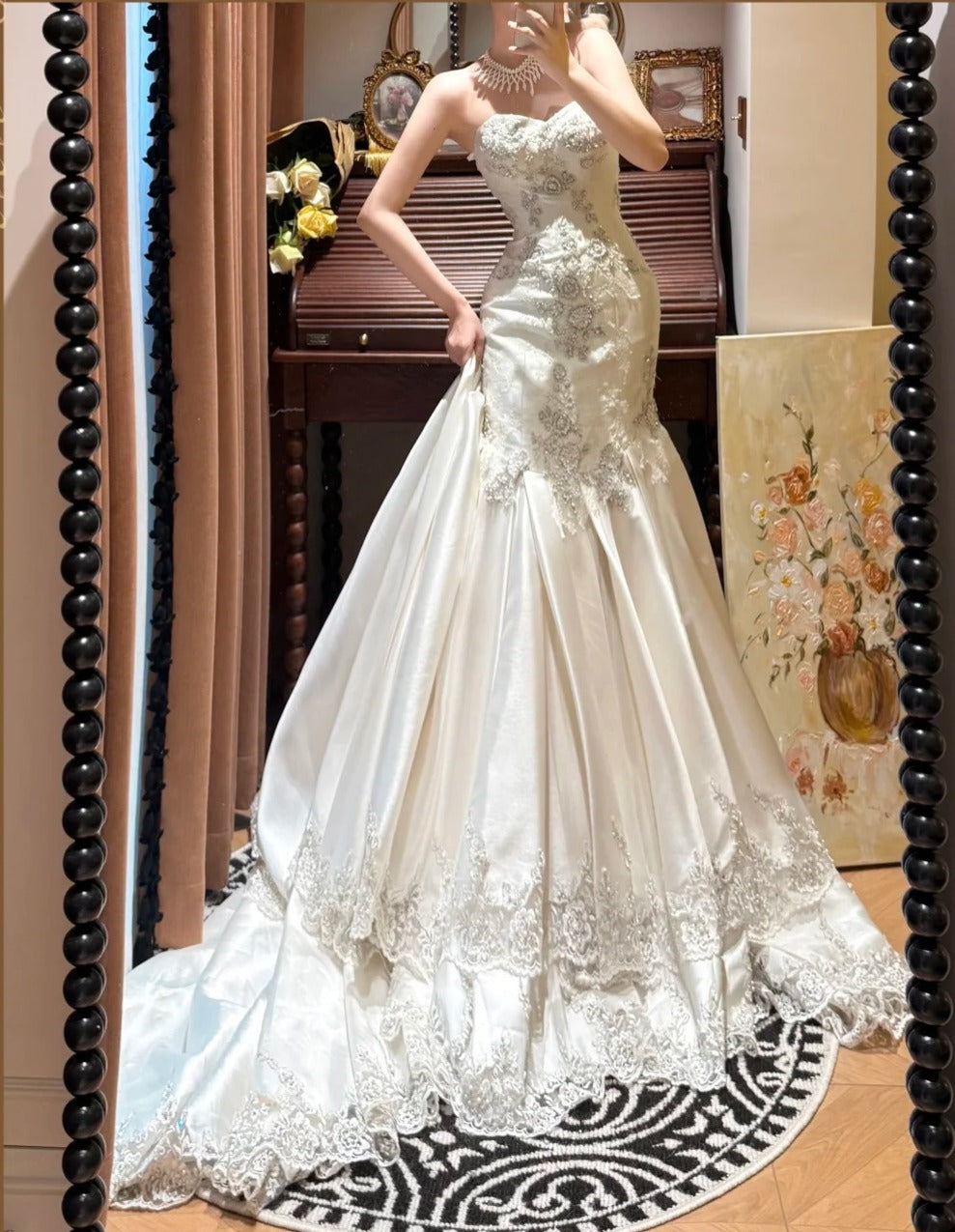 Gorgeous Sweetheart Pleated Mermaid Wedding Dress D3118