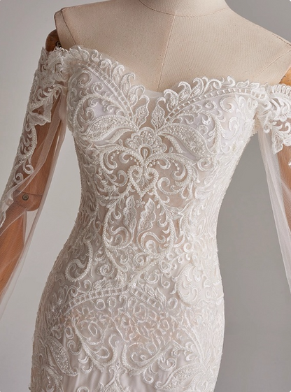 Elegant Sweetheart Lace Mermaid Wedding Dress D3137