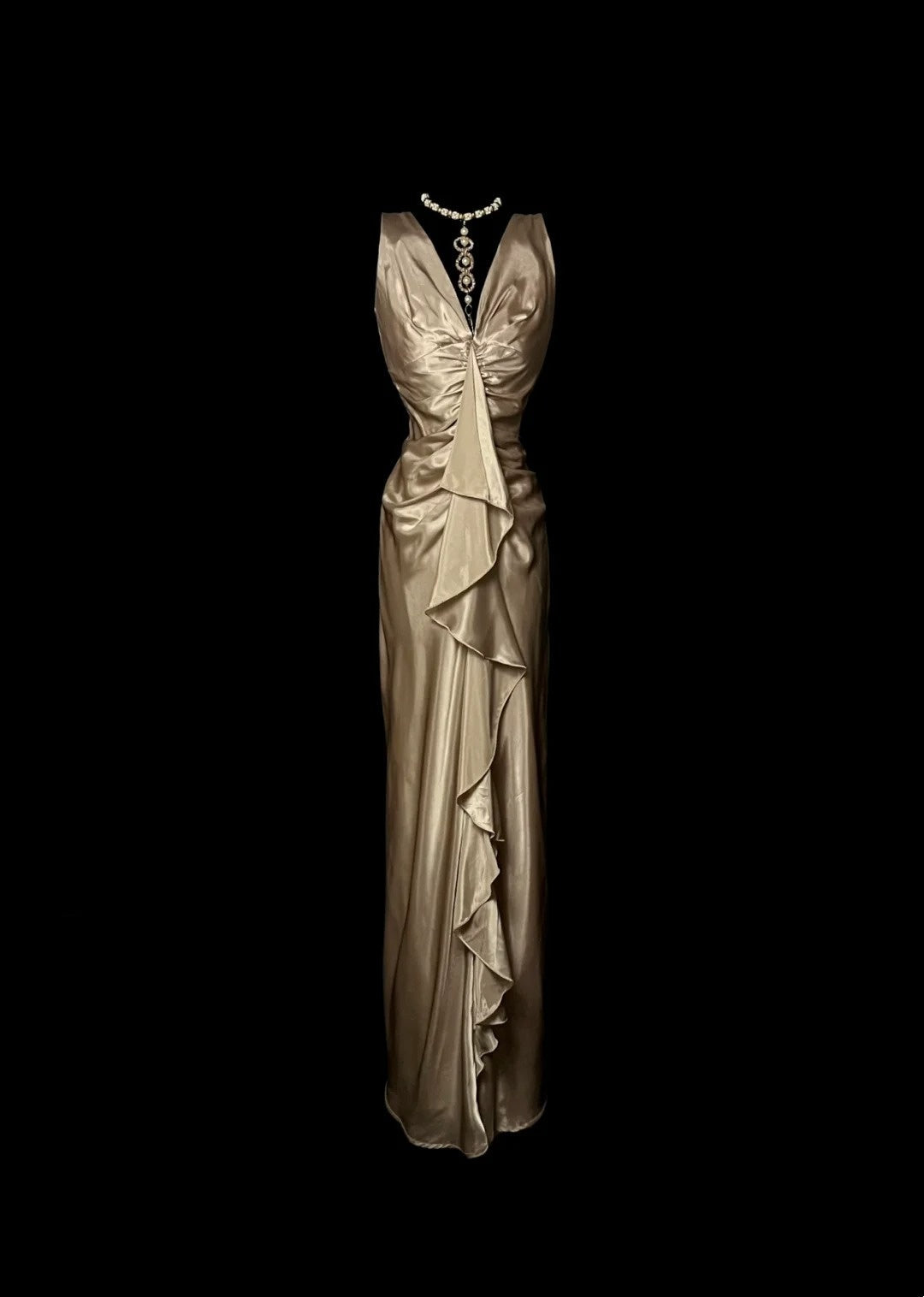 Gorgeous Prom Dress V-neck Pleated Long Prom Dress Evening Dress Birthday Party Dress  D3178