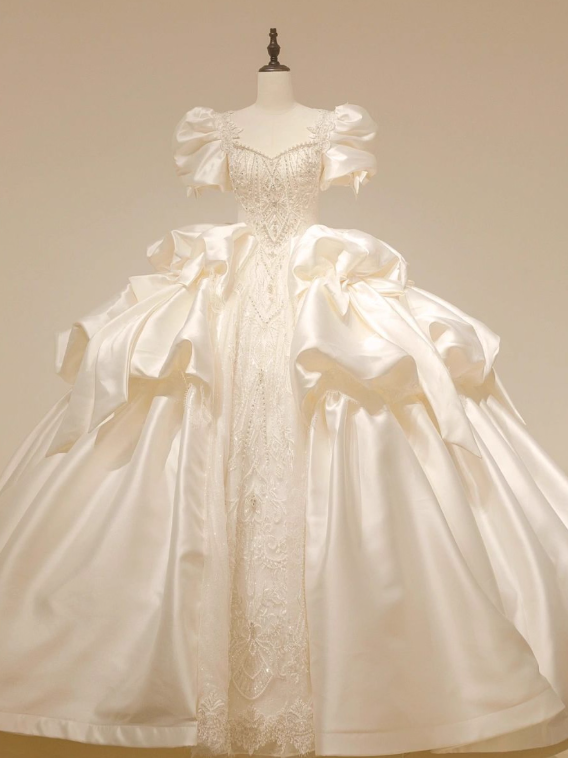 Gorgeous Wedding Dress Sweetheart Pleated Wedding Dress  D3185