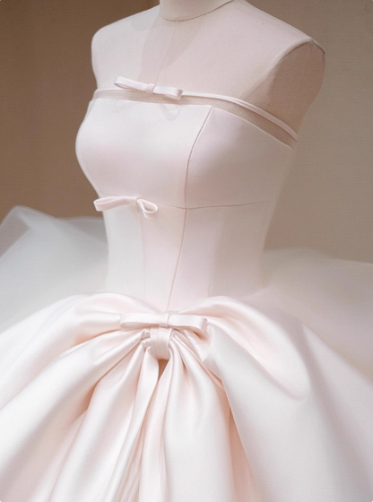 Elegant Wedding Dress Strapless Pleated Tulle Wedding Dress  D3194