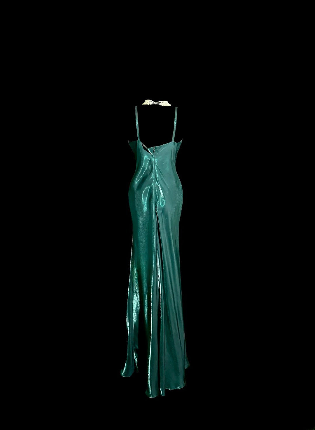 Elegant Prom Dress Green Spaghetti Straps Long Prom Dress Birthday Dress Evening Dress  D3203