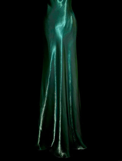 Elegant Prom Dress Green Spaghetti Straps Long Prom Dress Birthday Dress Evening Dress  D3203