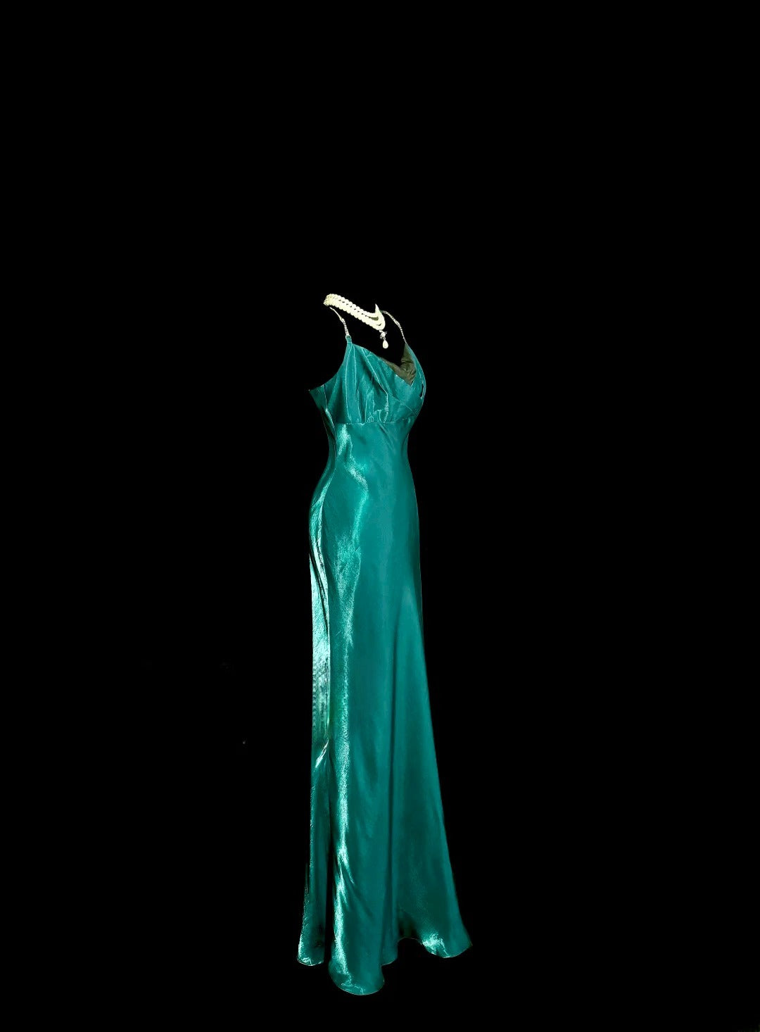 Elegant Prom Dress Green Spaghetti Straps Long Prom Dress Birthday Dress Evening Dress  D3203