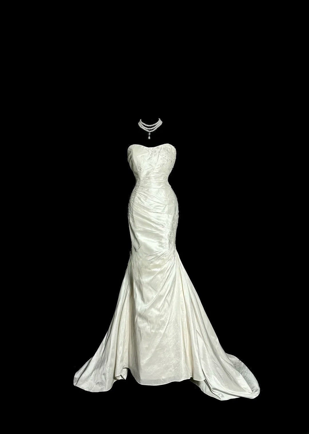 Elegant Wedding Dress Sweetheart Pleated Mermaid Wedding Dress  D3205