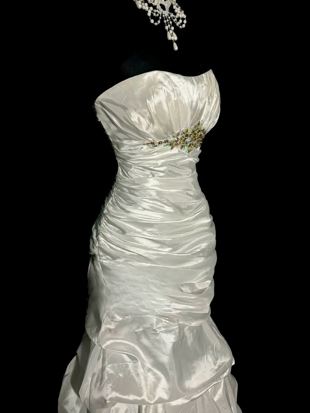 Minimalist Wedding Dress Strapless Pleated Mermaid Wedding Dress  D3206