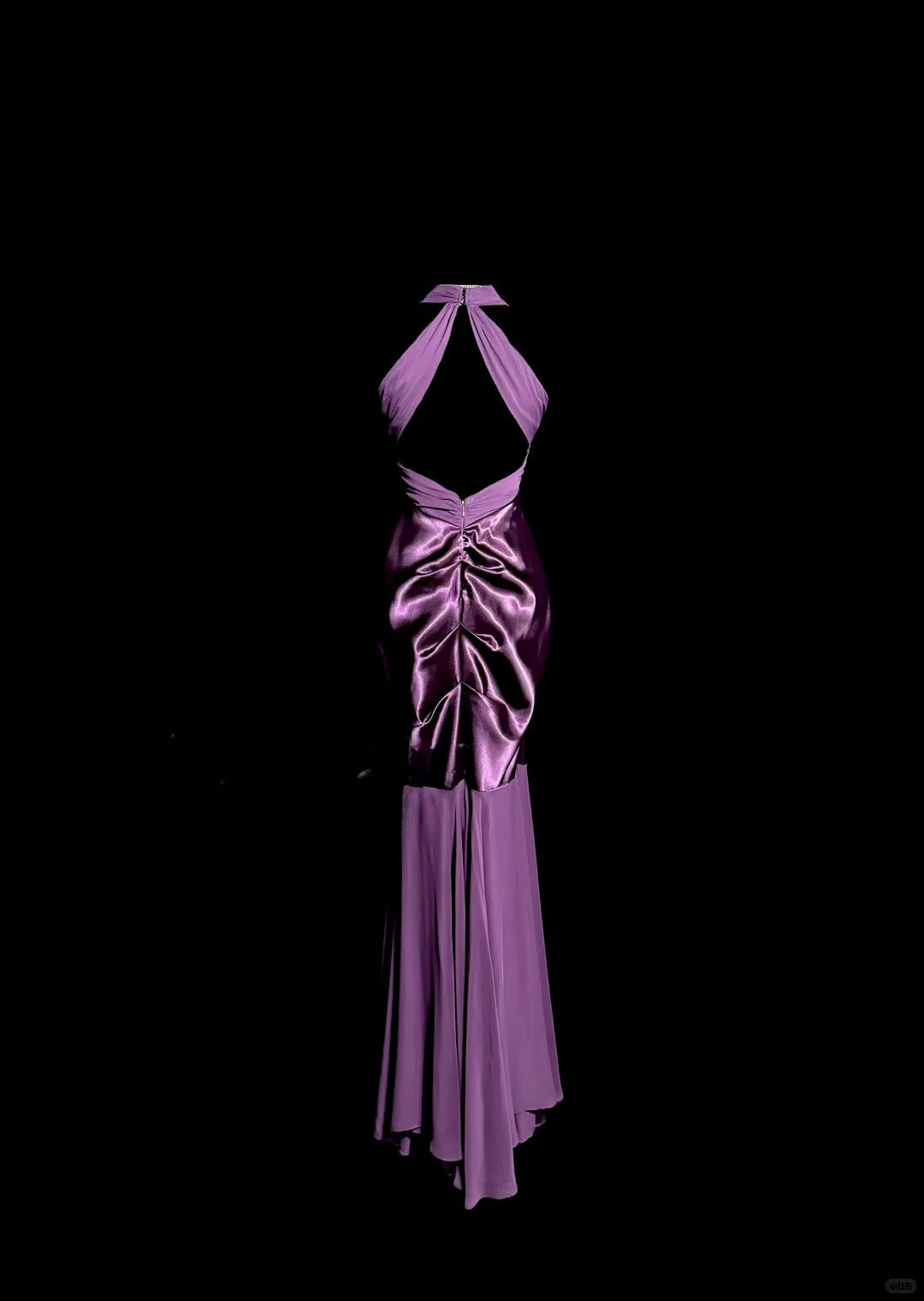 Elegant Prom Dress Purple V-neck Pleated Mermaid Evening Dress Gala Dress    D3214