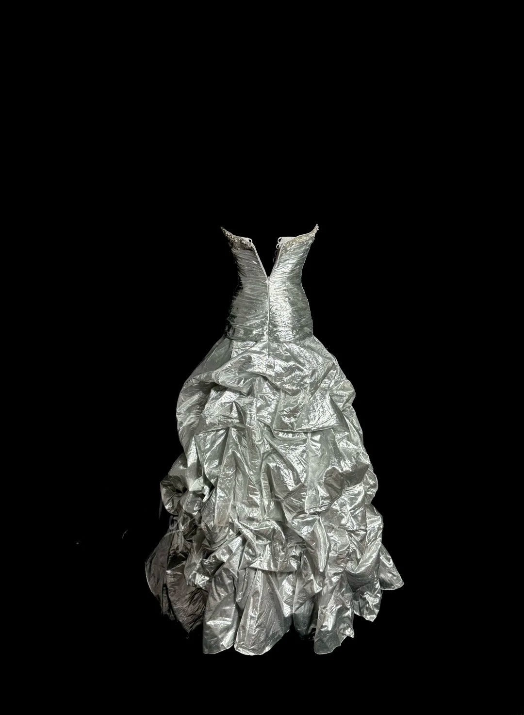 Stunning Prom Dress Silver Sweetheart Pleated Evening Dress Gala Dress   D3218