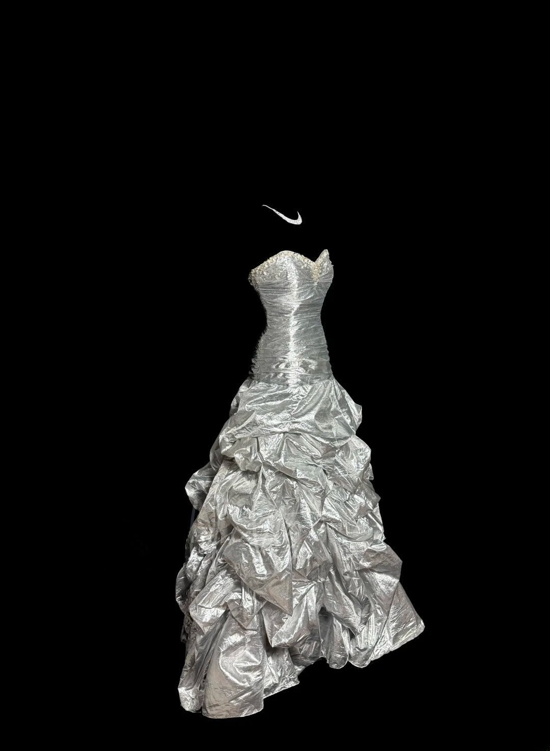 Stunning Prom Dress Silver Sweetheart Pleated Evening Dress Gala Dress   D3218