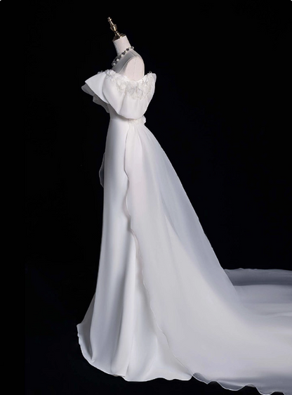 Beauty Wedding Dress Off Shoulder Ruffle Mermaid Wedding Dress D3283