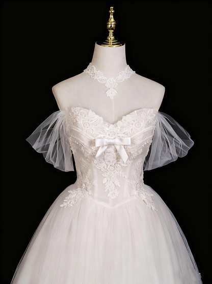 Elegant Wedding Dress Sweetheart Tulle Pleated Wedding Dress  D3301