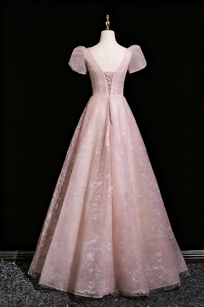 Elegant Prom Dress A Line V-neck Evening Gown Birthday Party Outfits   D3310