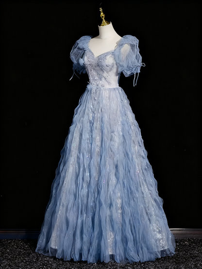 Gorgeous Prom Dress A Line V-neck Pleated Birthday Party Outfits Evening Dress     D3315