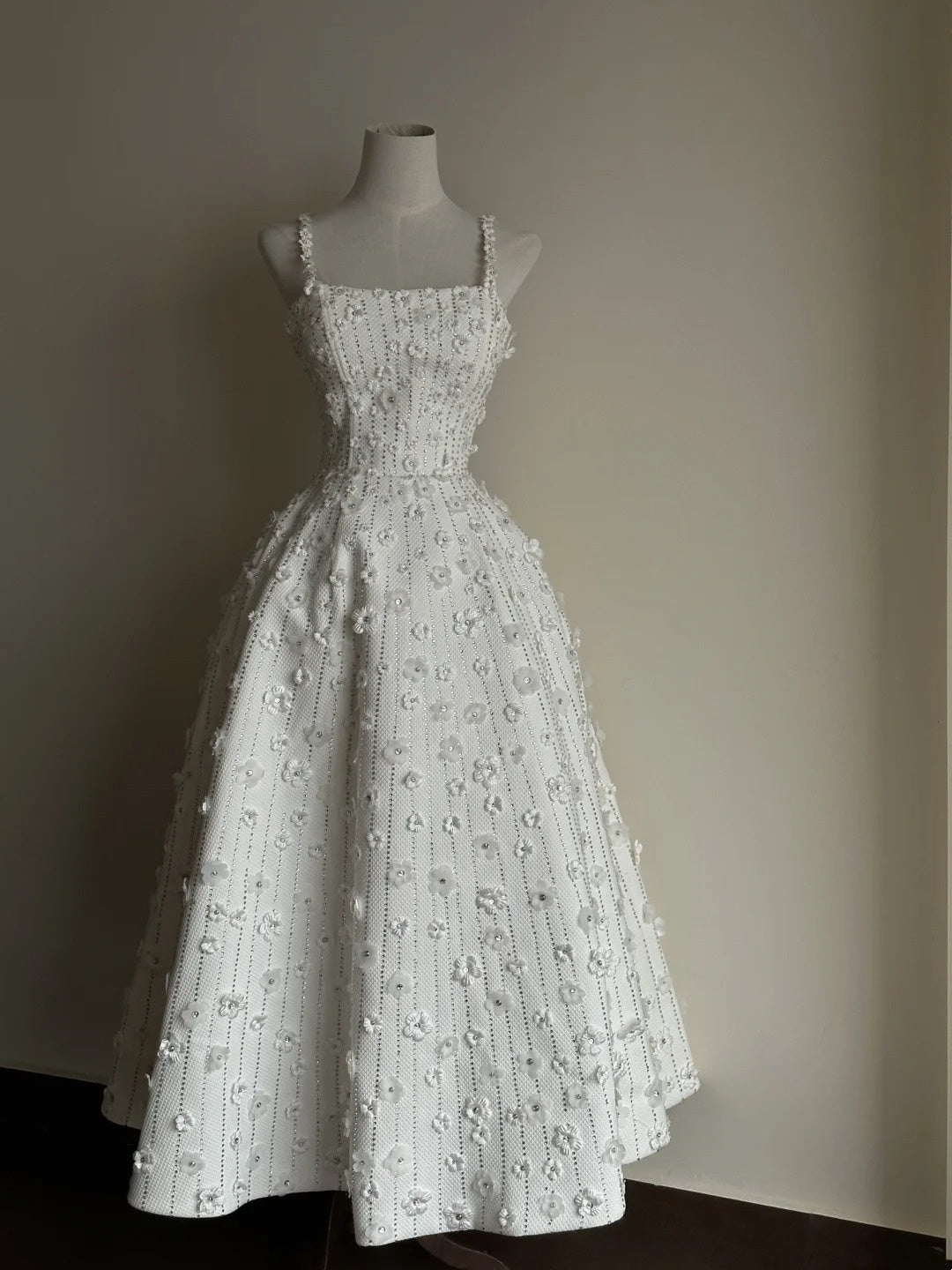 Stunning Prom Dress Spaghetti Straps Floral Evening Dress Quinceanera Dress  D3355