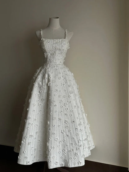 Stunning Prom Dress Spaghetti Straps Floral Evening Dress Quinceanera Dress  D3355