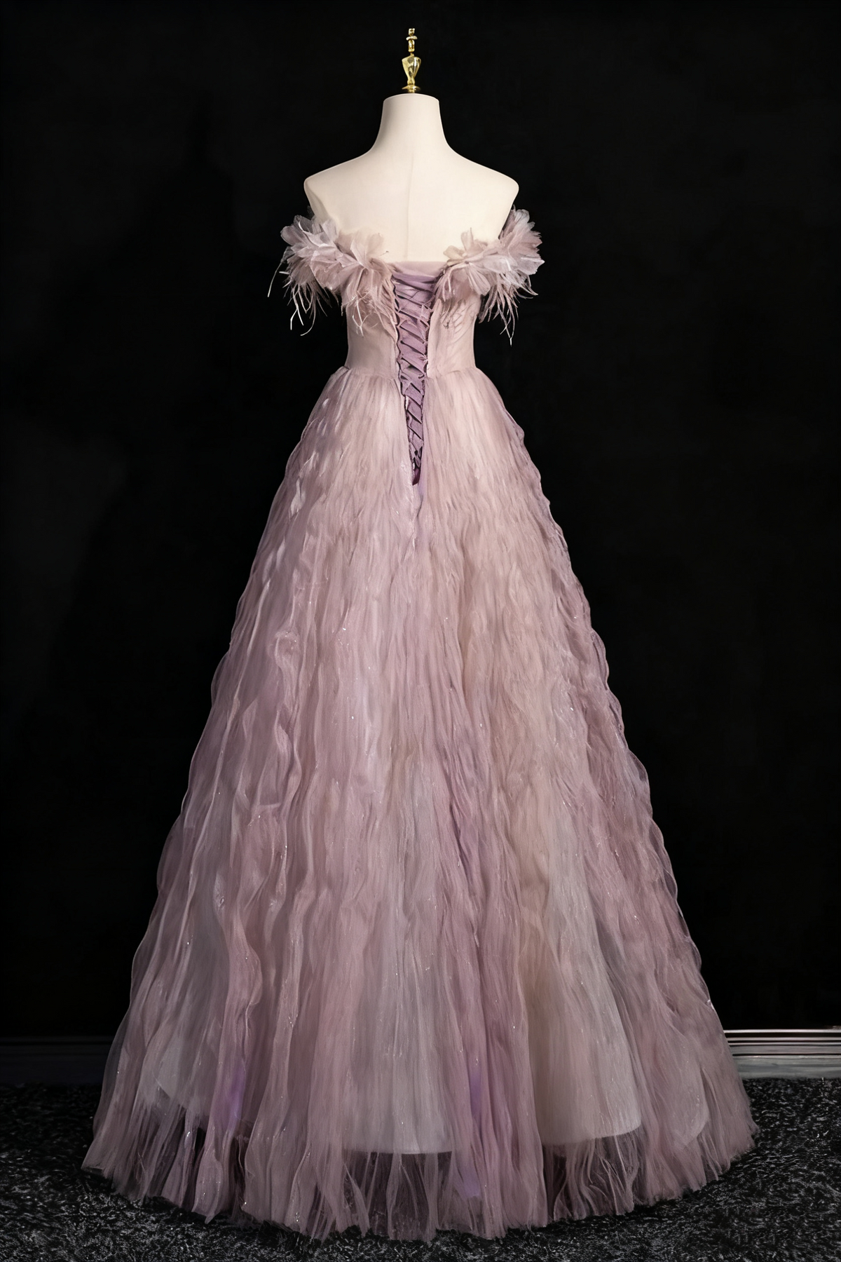 Beauty Prom Dress Off Shoulder Tulle Evening Dress Birthday Party Dress         D3367