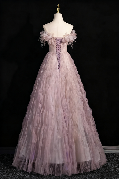 Beauty Prom Dress Off Shoulder Tulle Evening Dress Birthday Party Dress         D3367