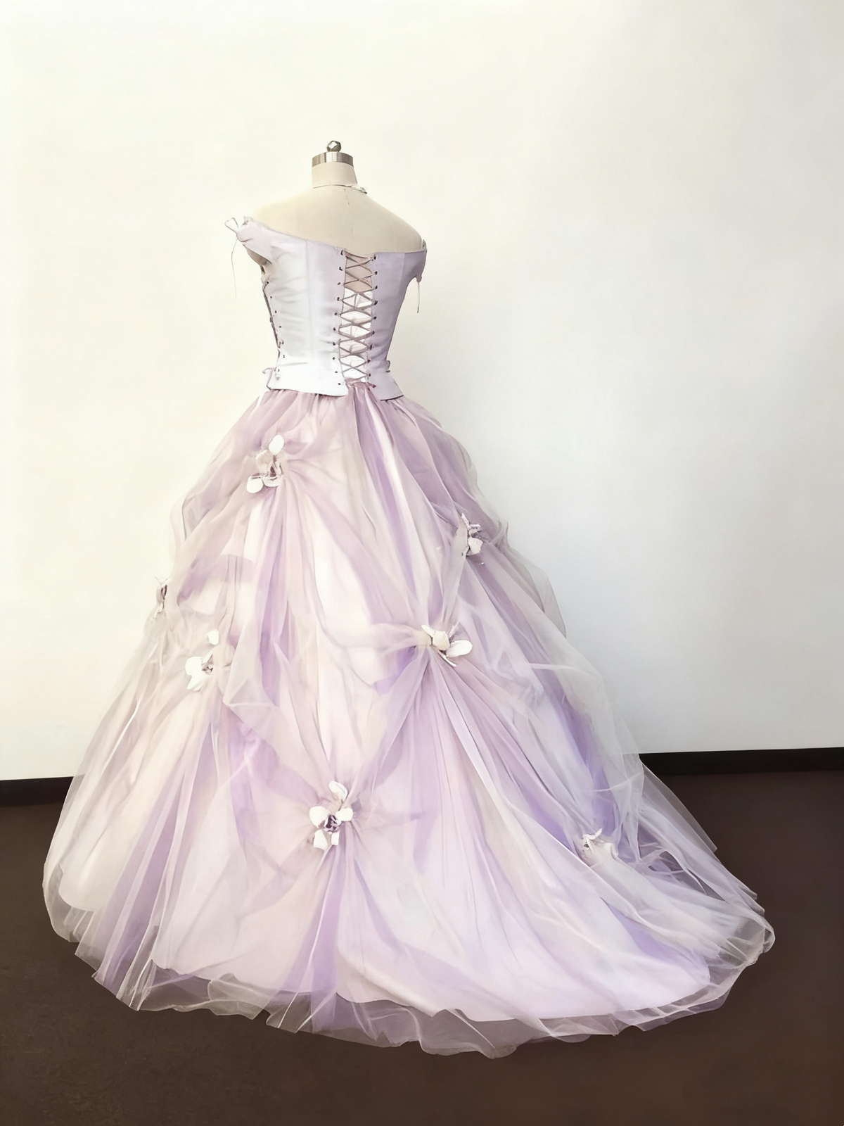 Beauty Prom Dress Crew Neck Tulle Quinceanera Dress Evening Dress Ball Gown     D3380