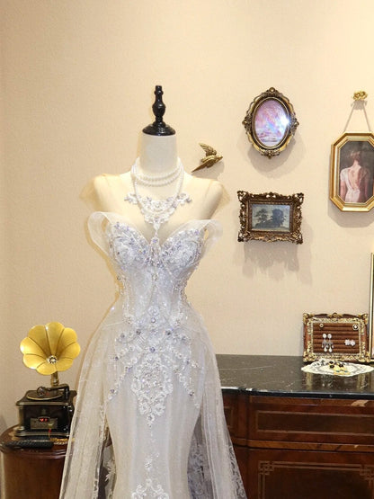 Gorgeous Wedding Dress Sweetheart Lace Mermaid Wedding Dress D3401