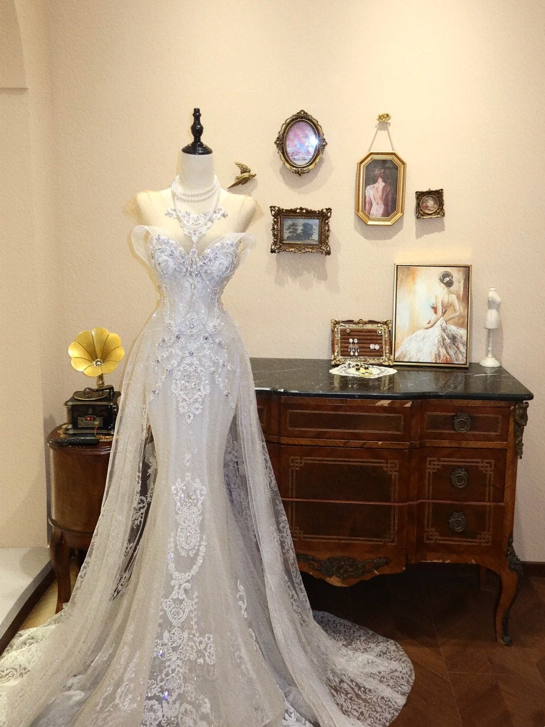 Gorgeous Wedding Dress Sweetheart Lace Mermaid Wedding Dress D3401