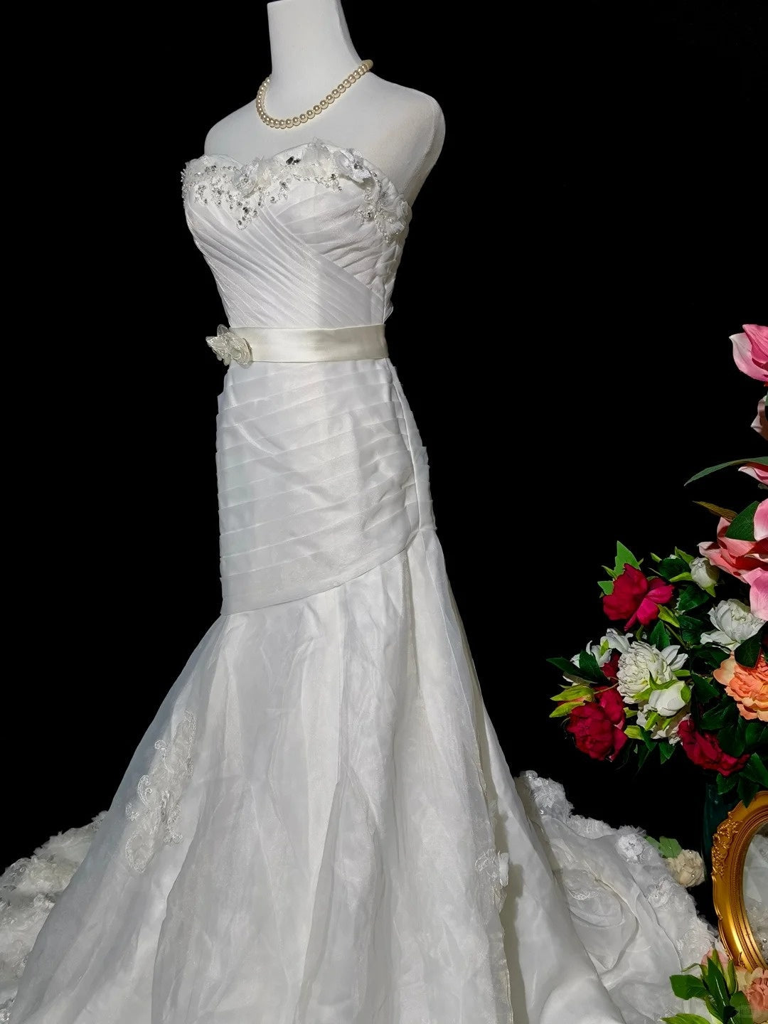 Stunning Wedding Dress Sweetheart Pleated Mermaid Wedding Dress  D3424