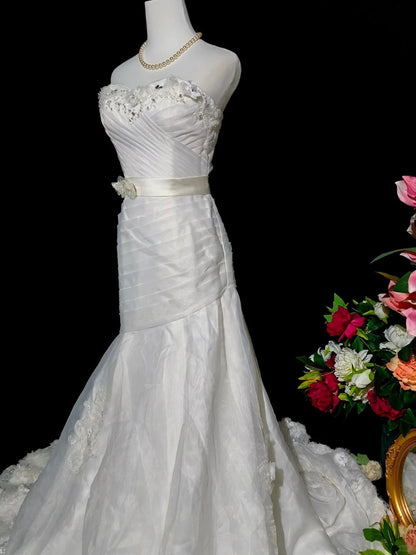 Stunning Wedding Dress Sweetheart Pleated Mermaid Wedding Dress  D3424