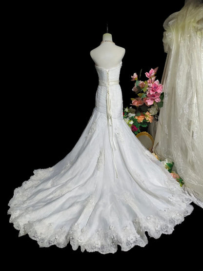 Stunning Wedding Dress Sweetheart Pleated Mermaid Wedding Dress  D3424