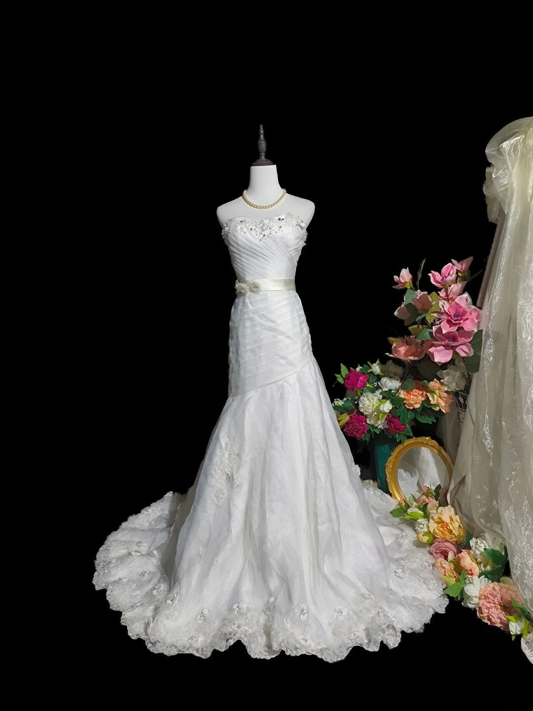 Stunning Wedding Dress Sweetheart Pleated Mermaid Wedding Dress  D3424