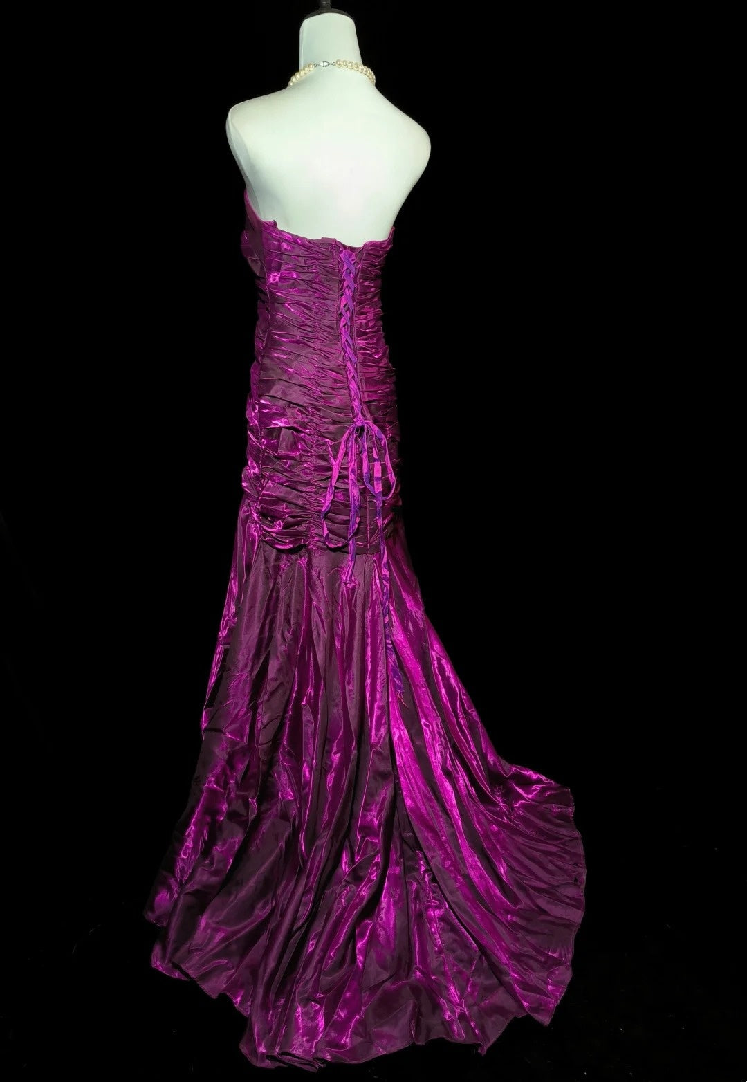 Gorgeous Prom Dress Strapless Pleated Mermaid Evening Dress Birthday Party Dress  D3431