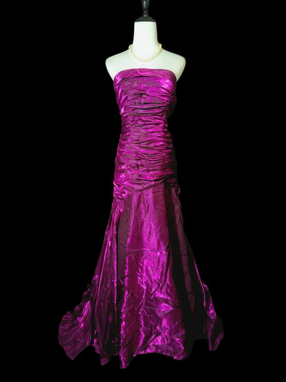 Gorgeous Prom Dress Strapless Pleated Mermaid Evening Dress Birthday Party Dress  D3431