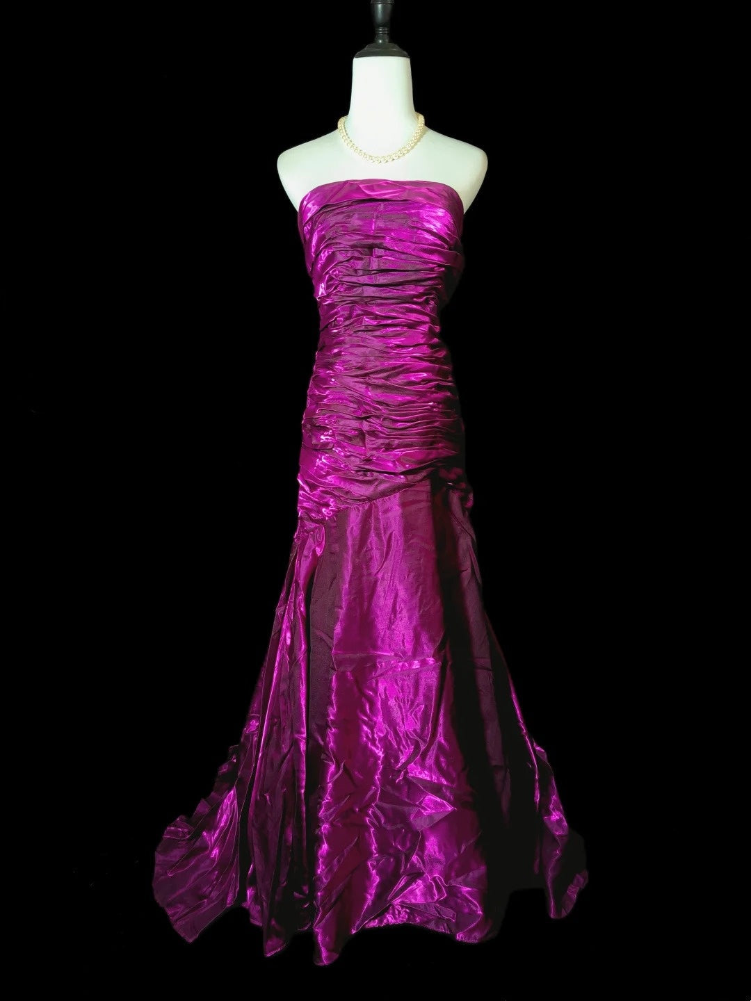 Gorgeous Prom Dress Strapless Pleated Mermaid Evening Dress Birthday Party Dress  D3431