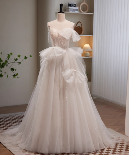 New Arrival Wedding Dress Spaghetti Straps Tulle Wedding Dress  D3470
