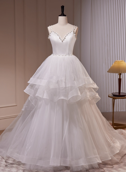 Elegant Wedding Dress Sweetheart Tulle Pleated Wedding Dress    D3473