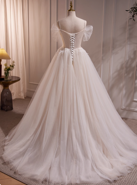 New Arrival Wedding Dress Off Shoulder Tulle Wedding Dress      D3475