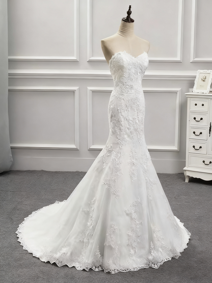 Beauty Wedding Dress Sweetheart Mermaid Wedding Dress    D3481