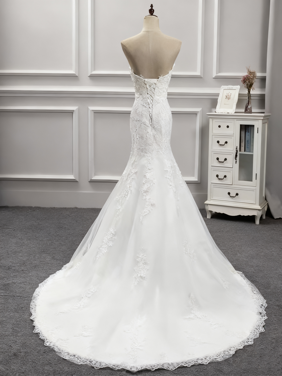 Beauty Wedding Dress Sweetheart Mermaid Wedding Dress    D3481